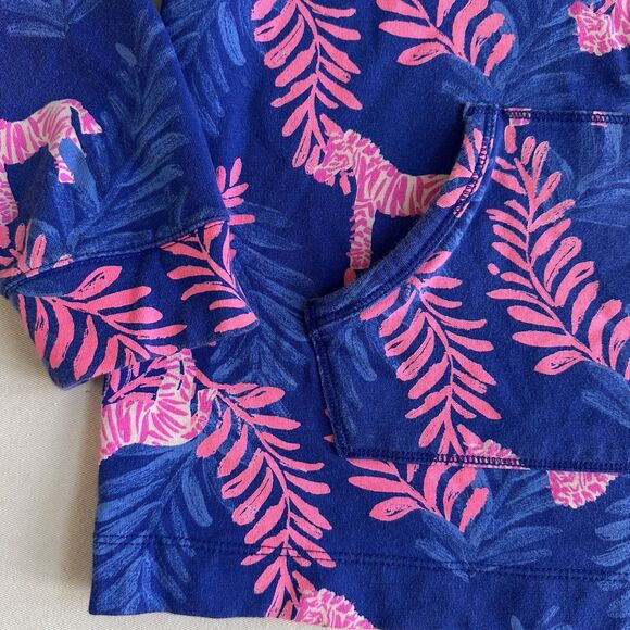 Lilly Pulitzer UPF 50+ Skipper Popover Royal Purple Dazzle Size XL Girls - Picture 6 of 8